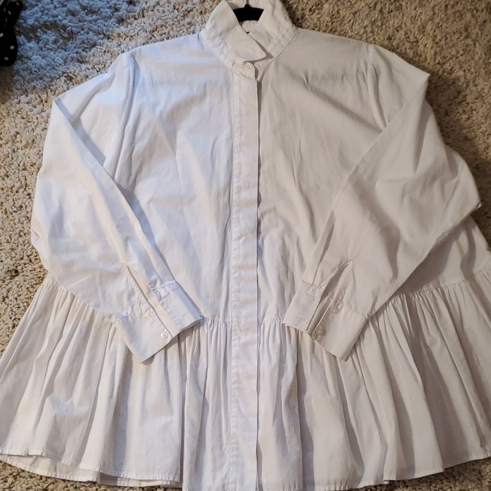 Zara Shirt with Peplum Ruffle